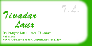 tivadar laux business card